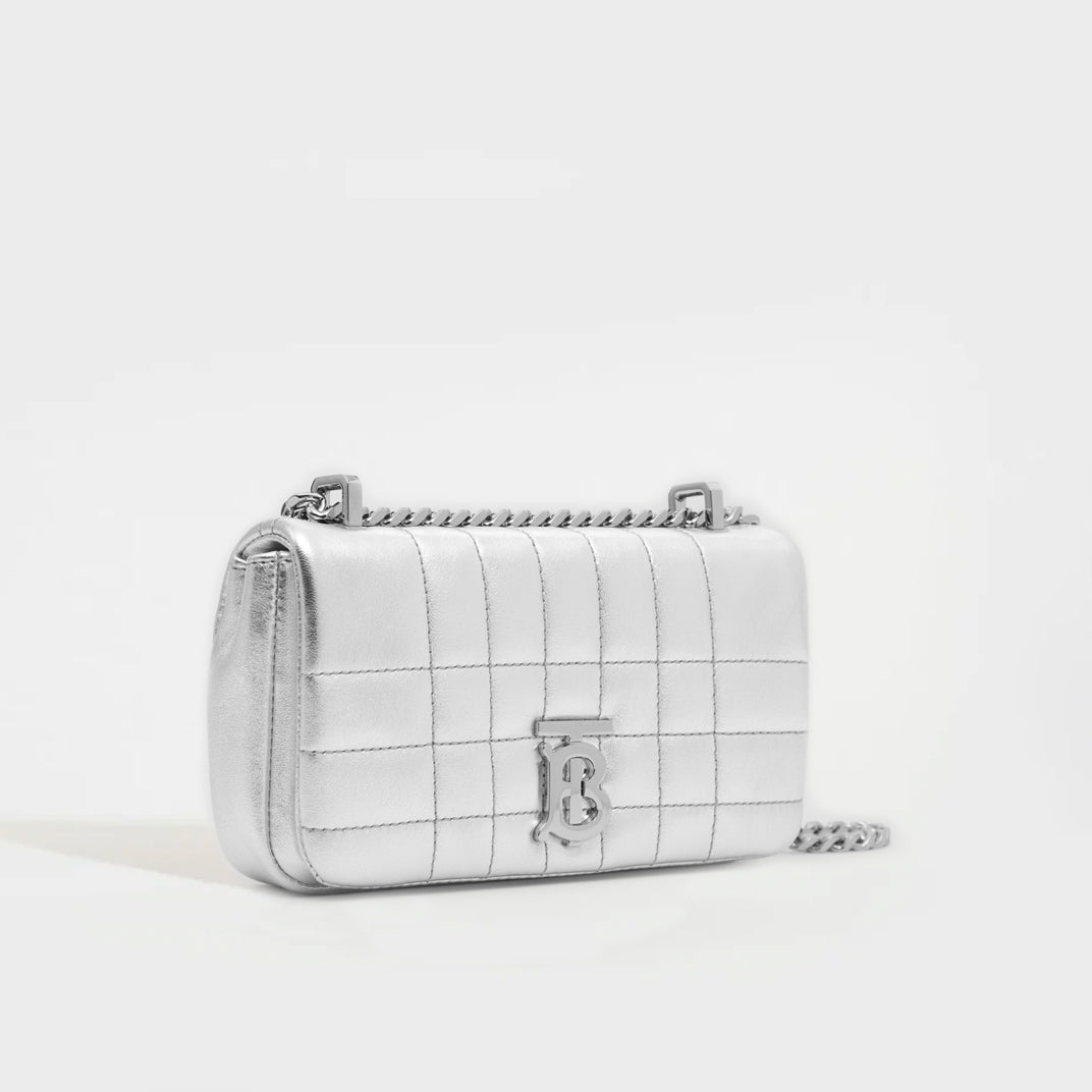 Burberry top handbags silver
