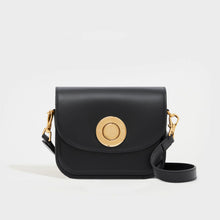 Load image into Gallery viewer, Front of the BURBERRY Small Leather Elizabeth Bag in Black