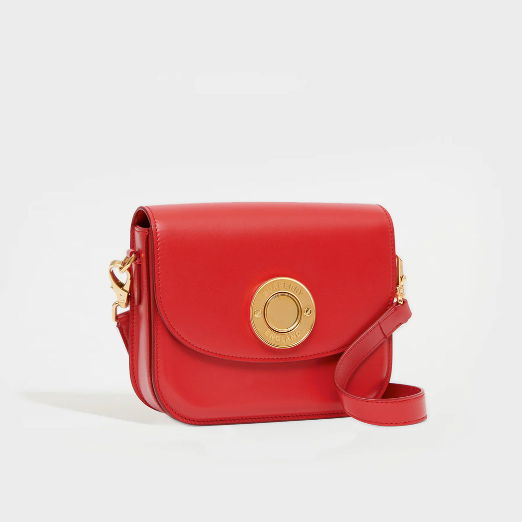 BURBERRY Bright Red Small Leather Elizabeth Bag COCOOM COCOON