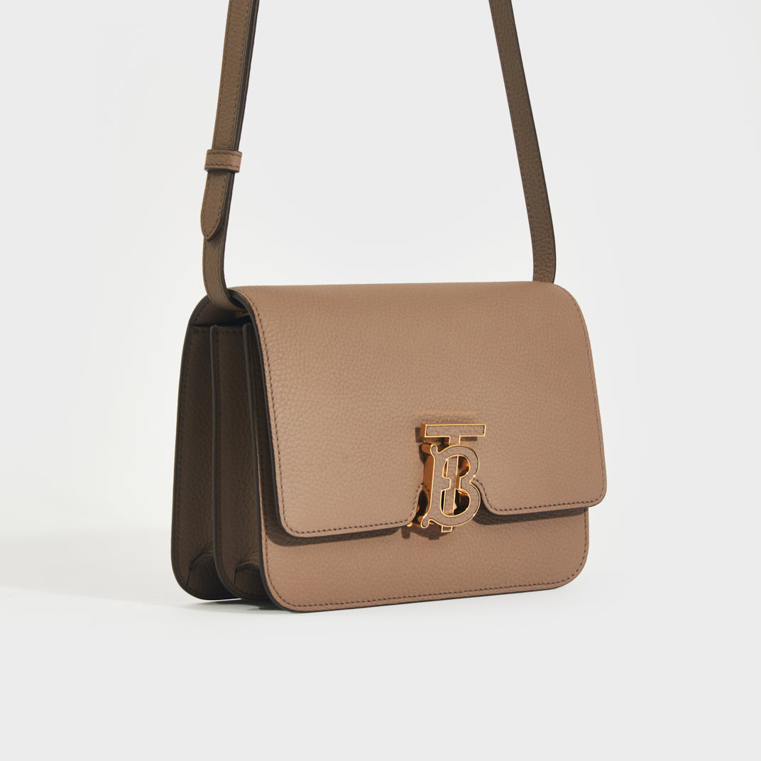 BURBERRY Textured-leather shoulder bag