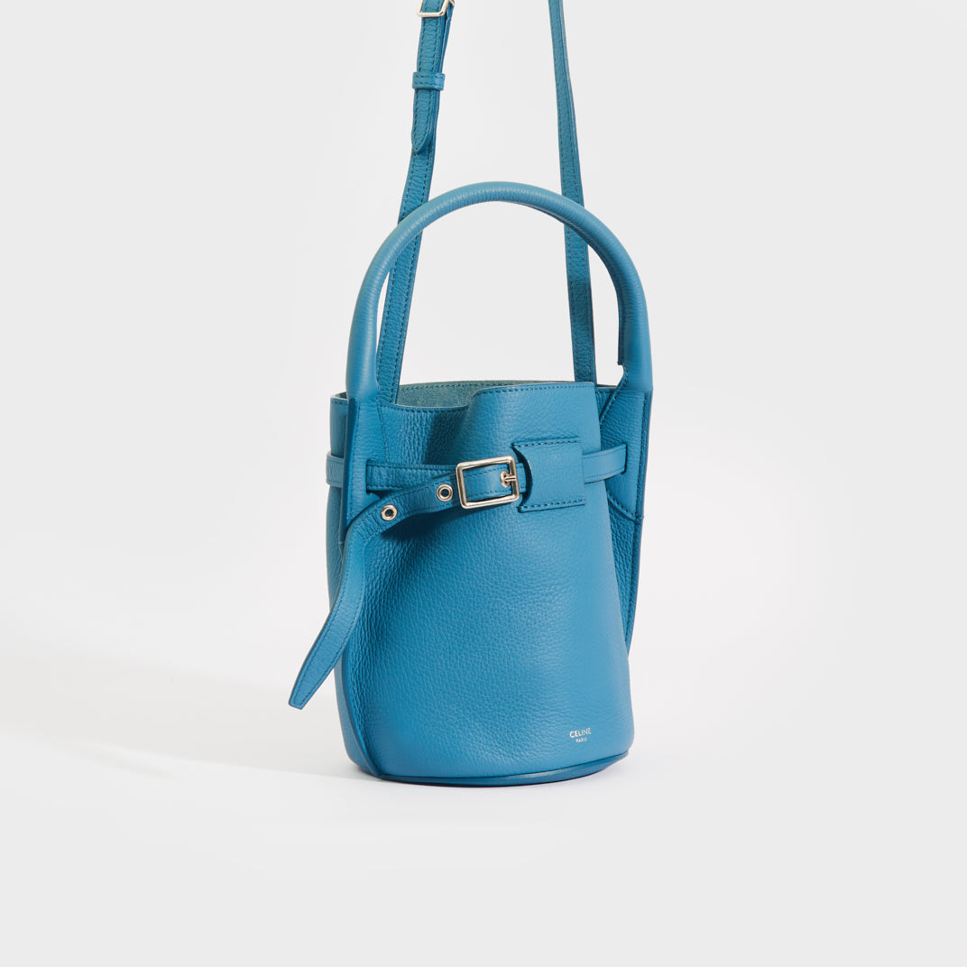 CELINE Big Bag Nano Bucket in Slate Blue COCOON