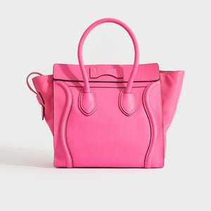 CELINE Micro Luggage Handbag in Neon Pink 2012