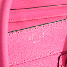 Load image into Gallery viewer, CELINE Micro Luggage Handbag in Neon Pink 2012