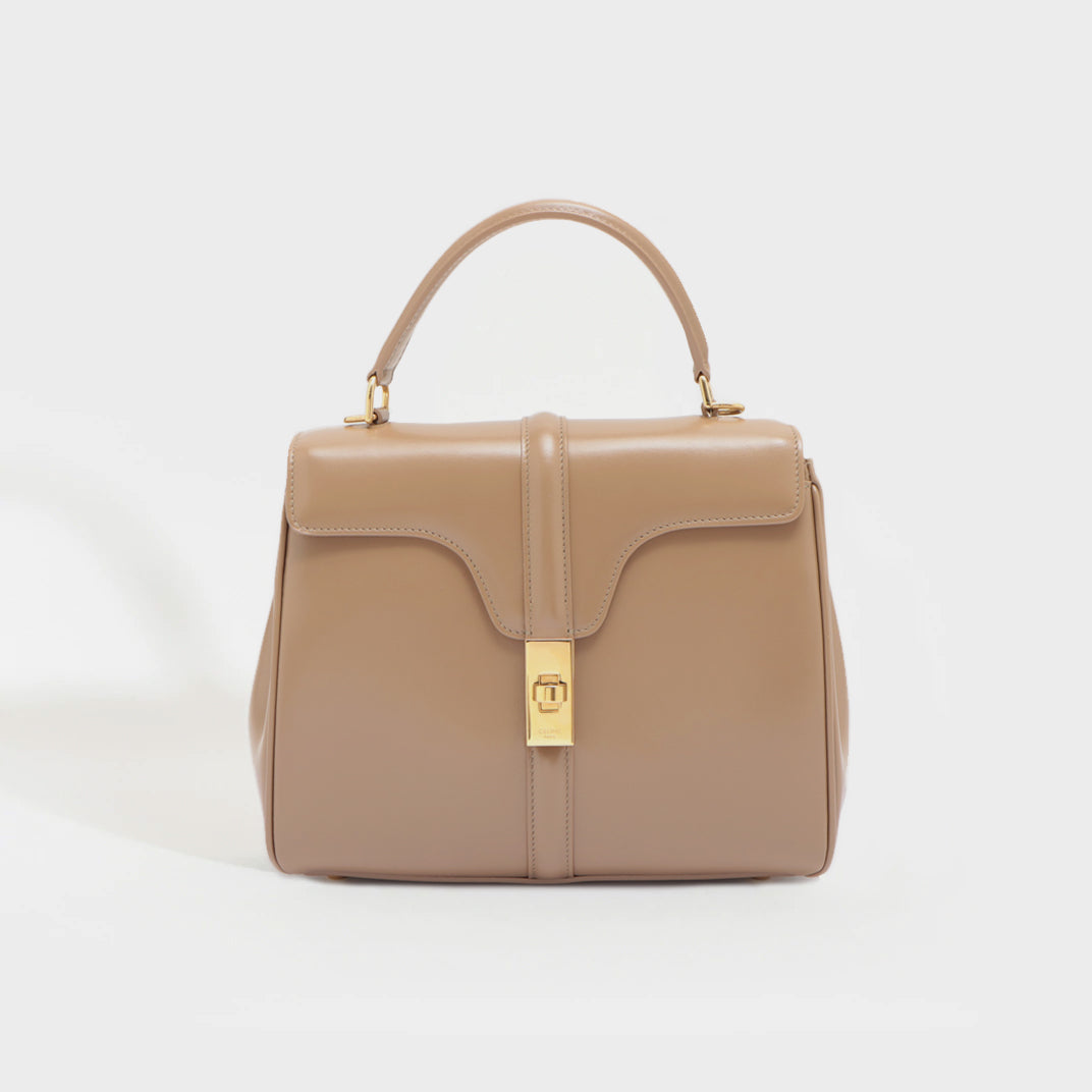 CELINE Small 16 Bag in Satinated Nude Calf Leather
