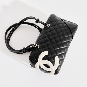 CHANEL Cambon Ligne Bowler Bag in Quilted Black Calfskin Leather 2005-2006