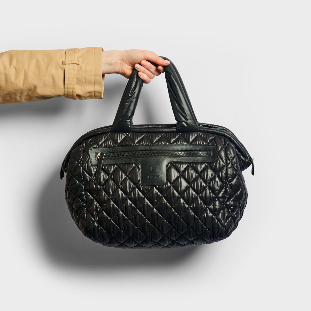 CHANEL Cocoon Bag in Black Nylon 2012