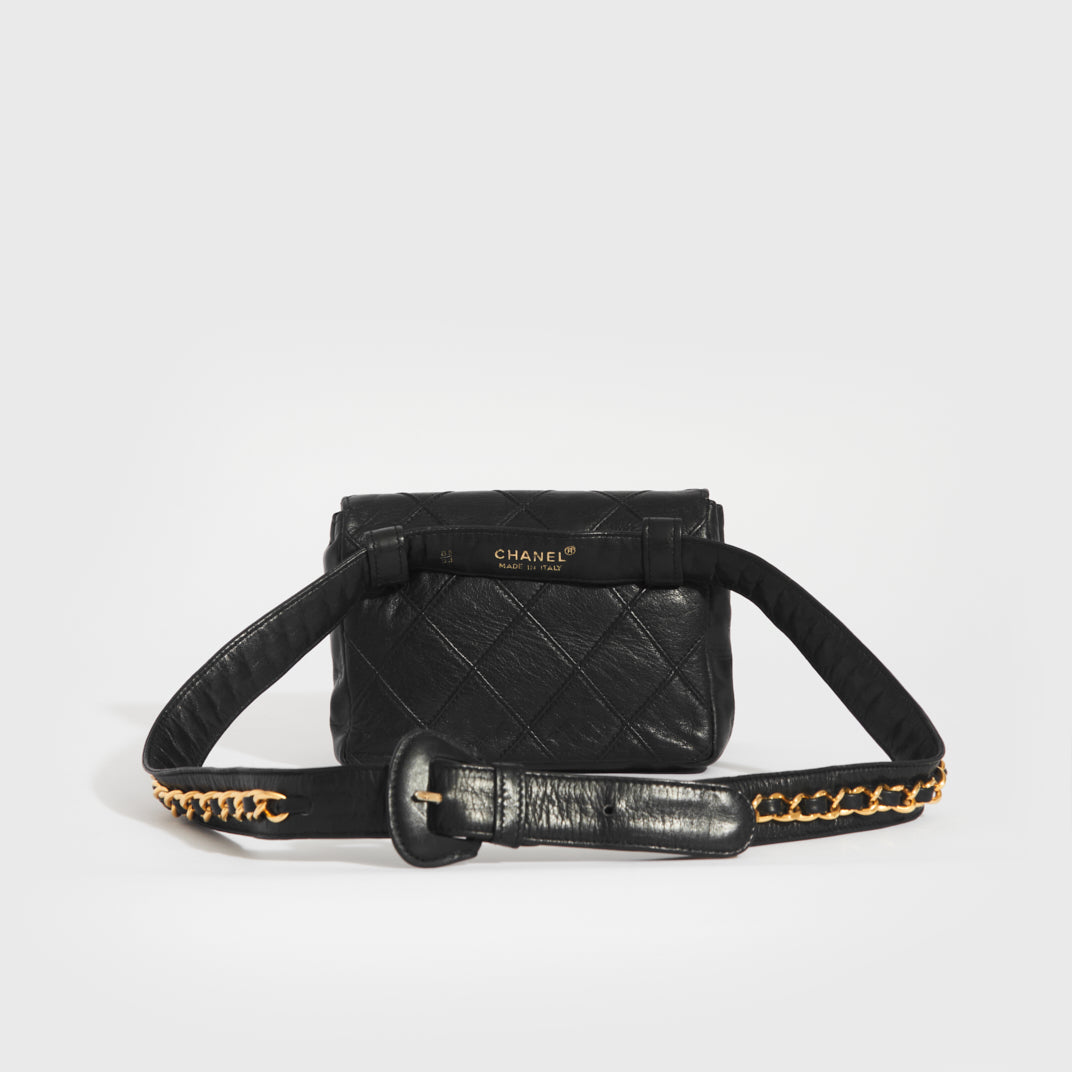 Chanel Vintage Woven Chain Mini Pouch Belt Black – Boutique Patina