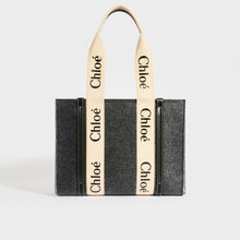 Load image into Gallery viewer, CHLOÉ Medium Woody Tote Bag in Grey