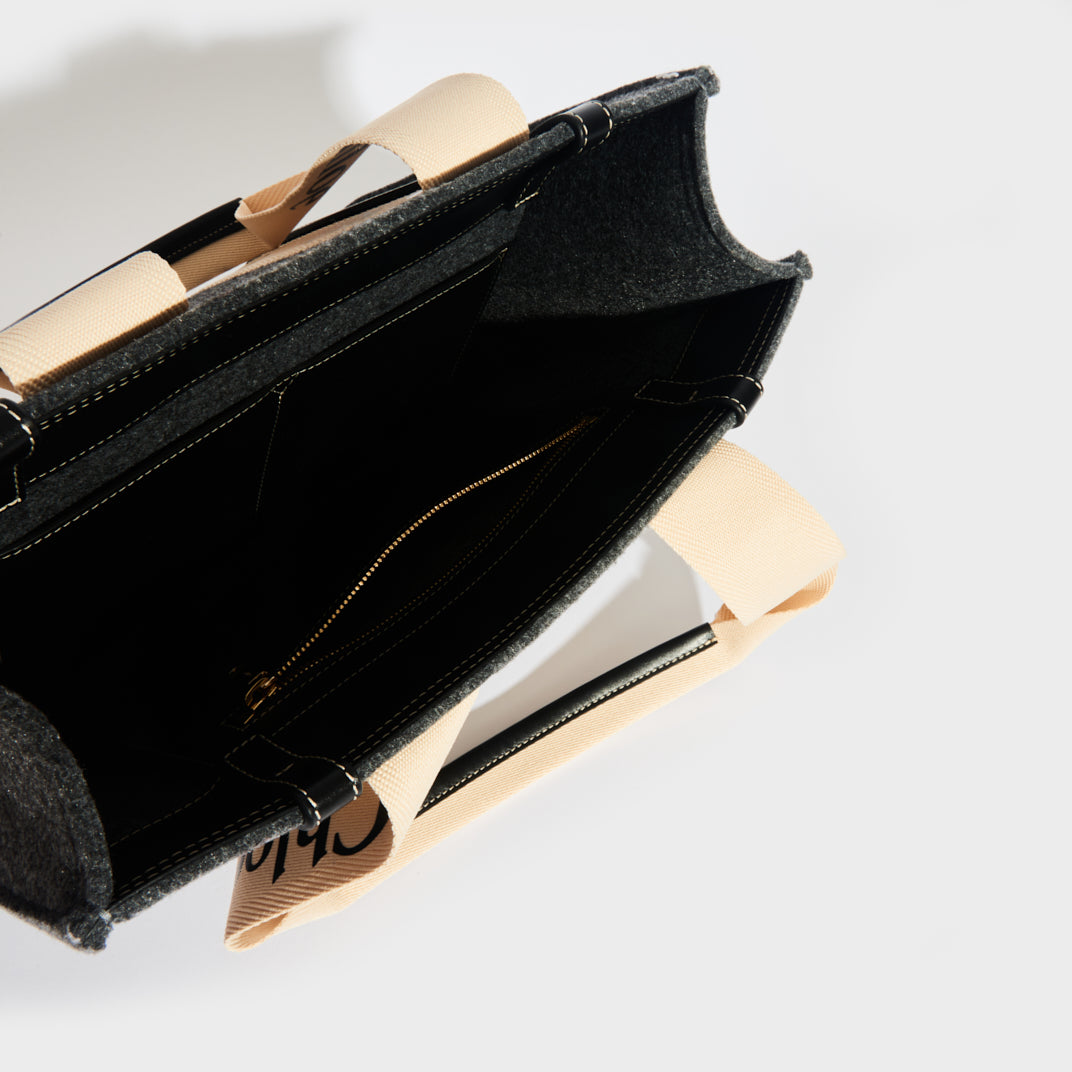 Medium Woody Tote Bag in Grey