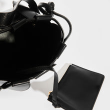 Load image into Gallery viewer, CHLOÉ Small Tulip Leather Bucket Bag in Black