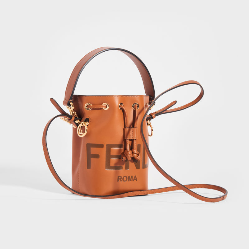 Fendi mon tresor top mini leather bucket bag
