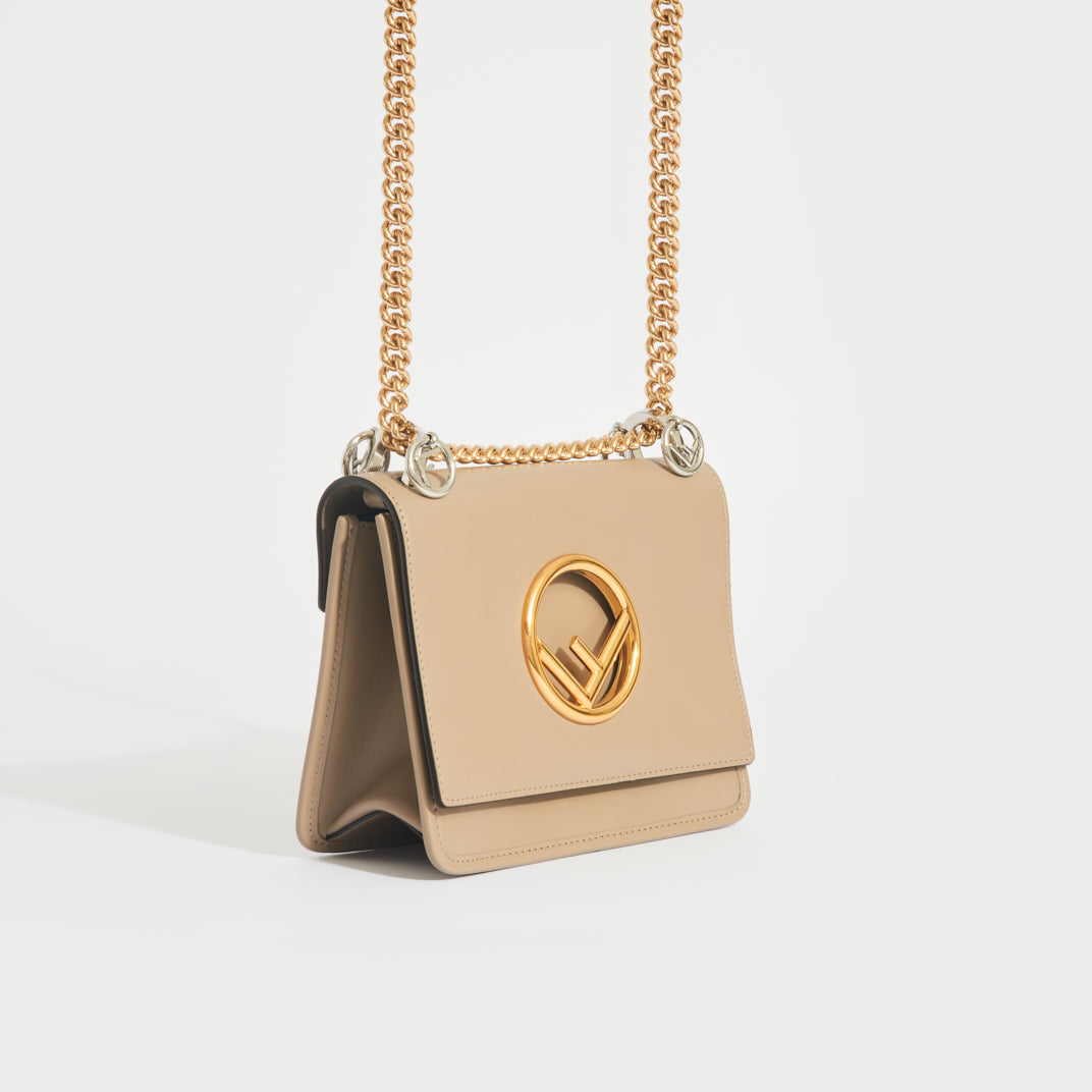 Fendi - Kan I Nude Leather Small Shoulder Bag