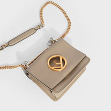 Load image into Gallery viewer, FENDI Kan I F Leather Chain Shoulder Bag in Beige
