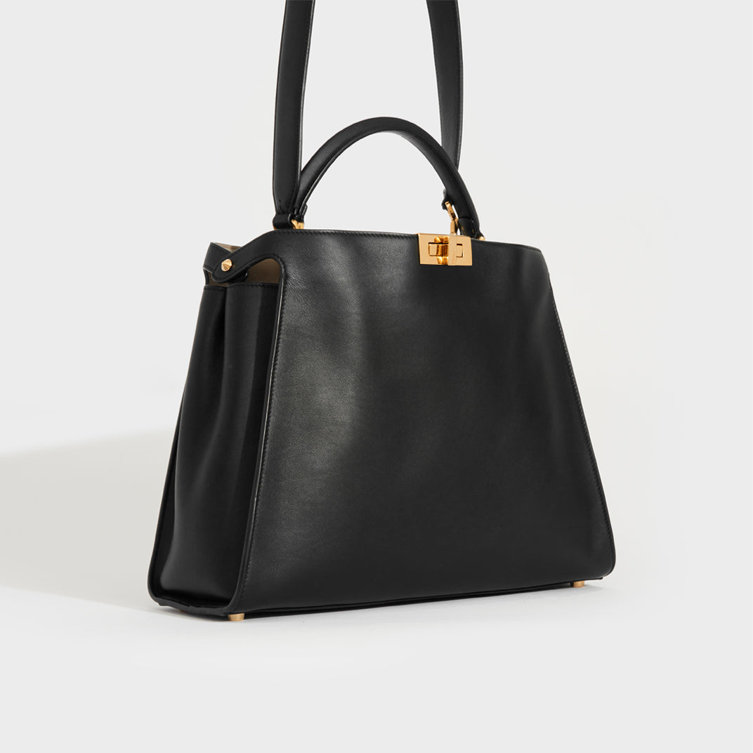 FENDI Peekaboo Essentially Leather Handbag