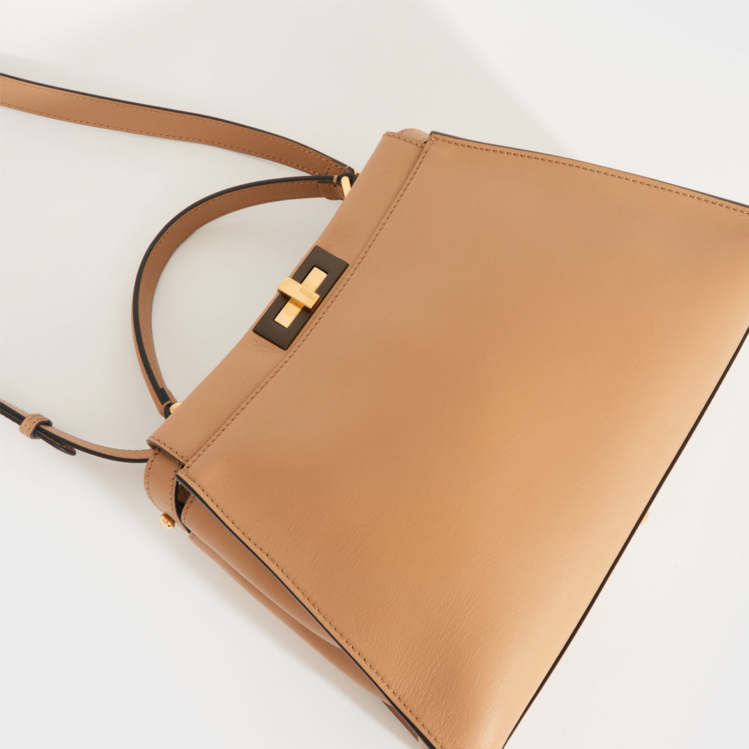 FENDI Peekaboo Handbag Brown COCOON