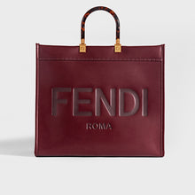 Load image into Gallery viewer, FENDI Sunshine Logo-Debossed Leather Tote Bag