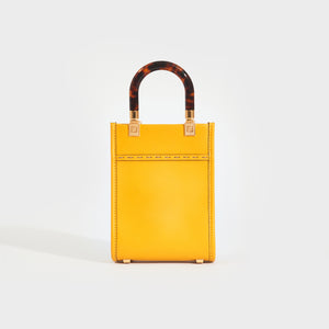 FENDI Sunshine Mini Shopper Bag in Yellow