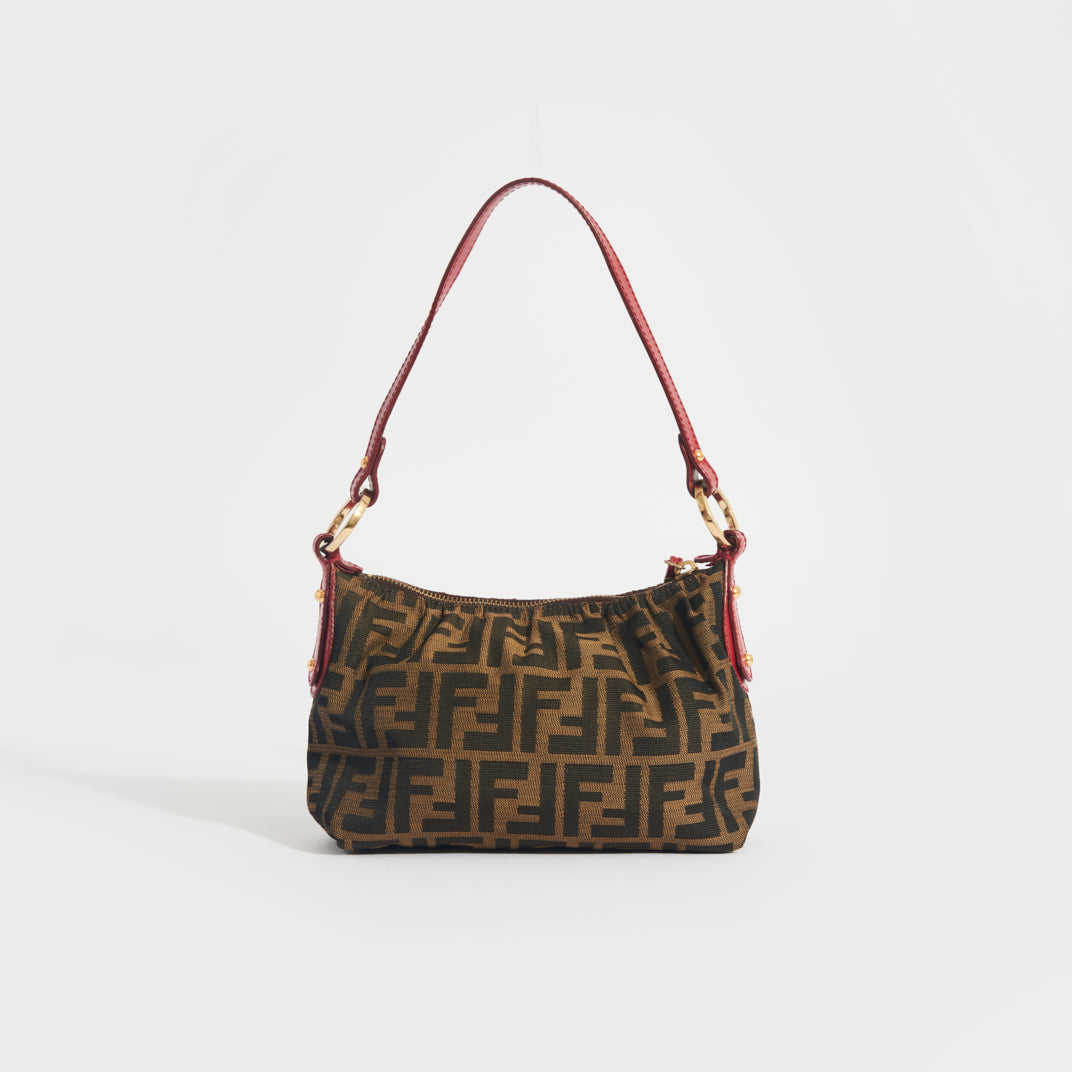 Fendi Pochette Bag in Brown Zucca Canvas