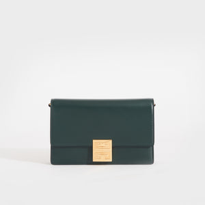 Front view of the GIVENCHY Small 4G Crossbody Bag in Green Forest