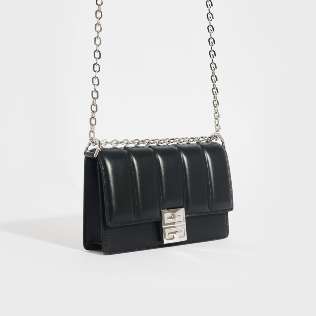 Givenchy Black/Grey Glossy Leather Small ID Top Handle Bag Givenchy