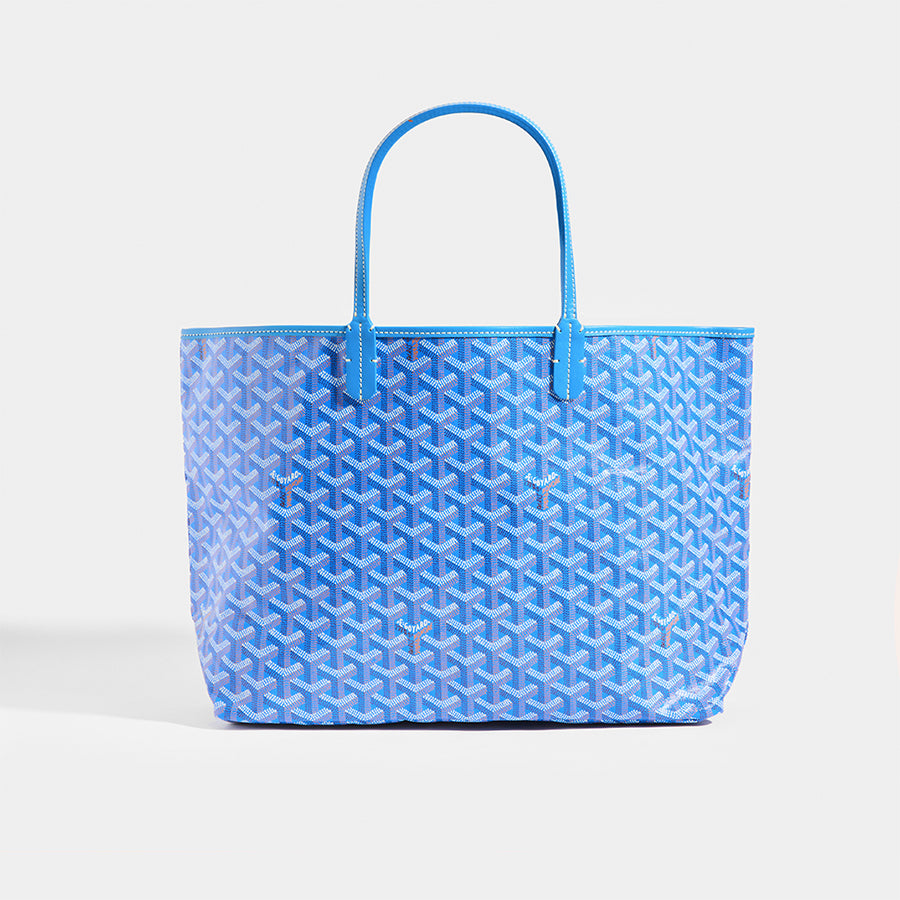 goyard blue tote bag