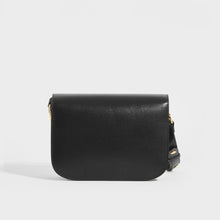 Load image into Gallery viewer, Back of the GUCCI 1955 Horsebit Shoulder Bag in Black Leather