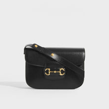 Load image into Gallery viewer, GUCCI 1955 Horsebit Shoulder Bag in Black Leather