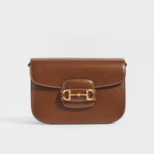 Load image into Gallery viewer, GUCCI Horsebit 1955 Leather Shoulder Bag in Brown