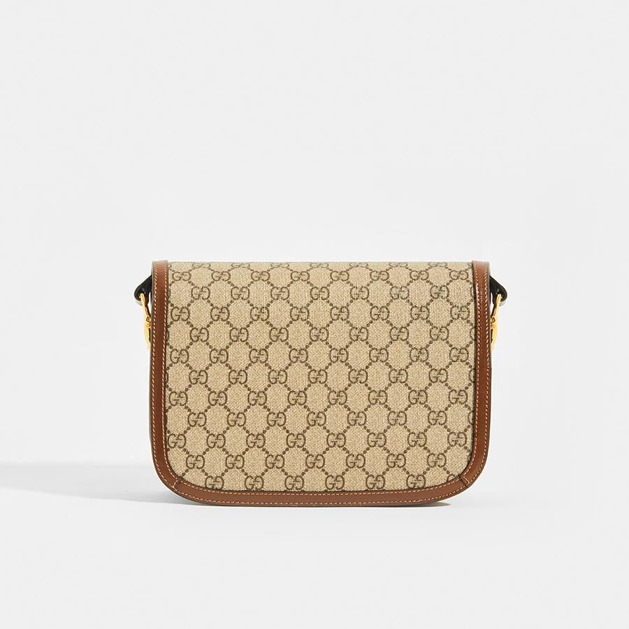 Gucci Horsebit 1955 GG Shoulder Bag in Brown - Gucci