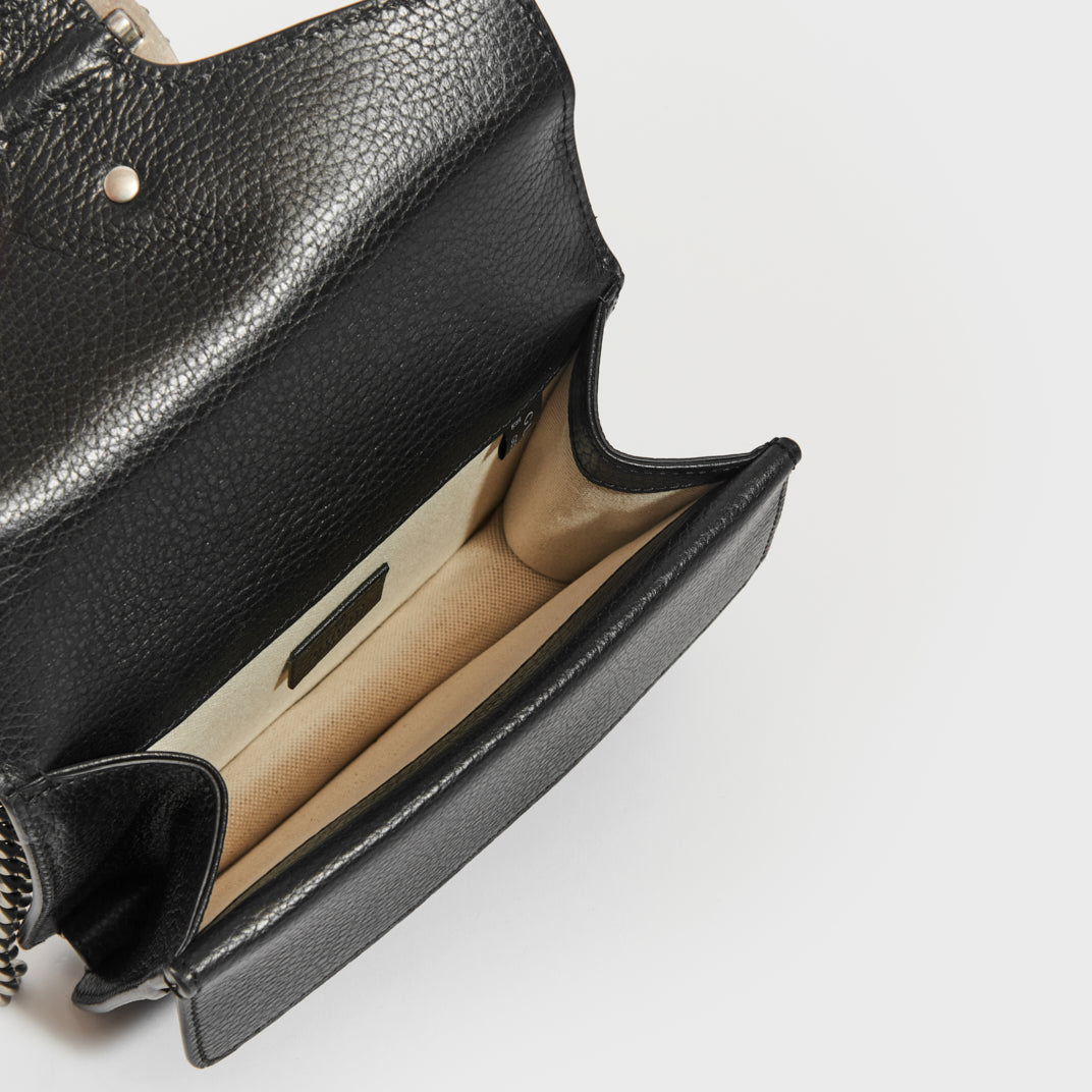 Dionysus Black Leather Mini Bag