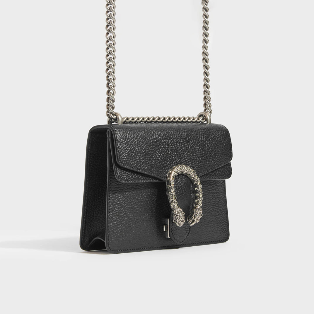 Gucci Black Dionysus Crystal Mini Chain Bag – The Closet