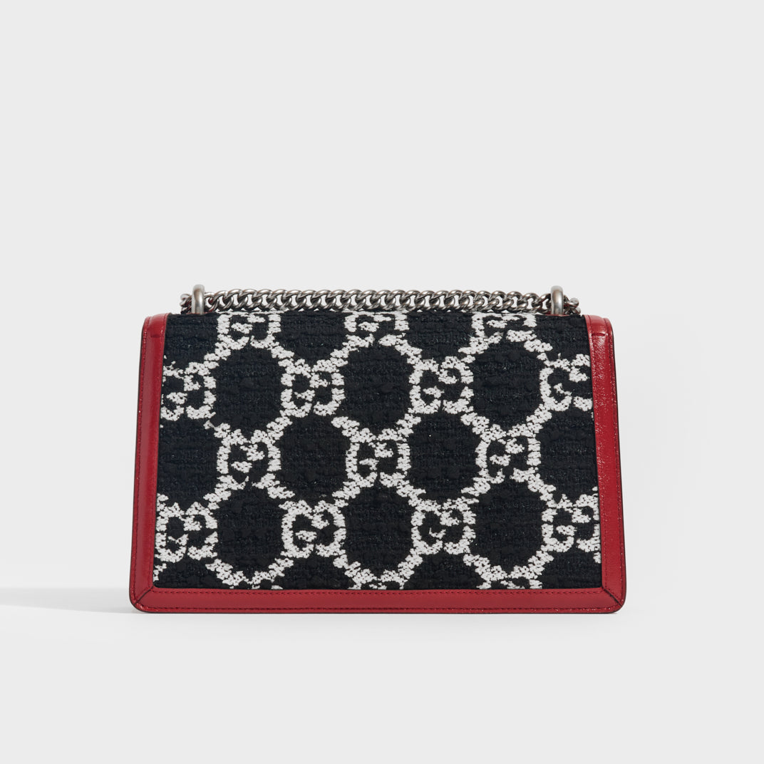 GUCCI Dionysus Leather Trimmed Boucl Tweed Shoulder Bag COCOON