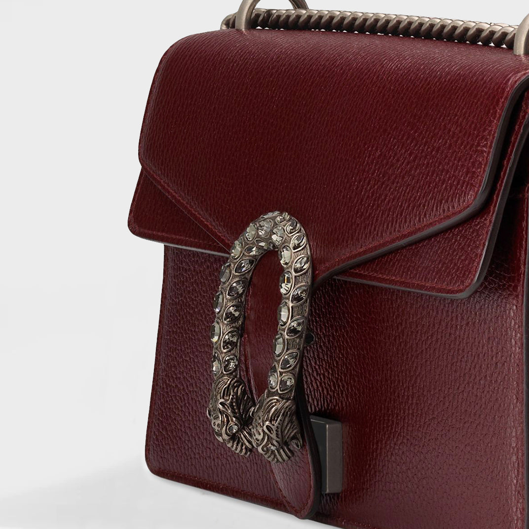 Dionysus Small Shoulder Bag in Burgundy