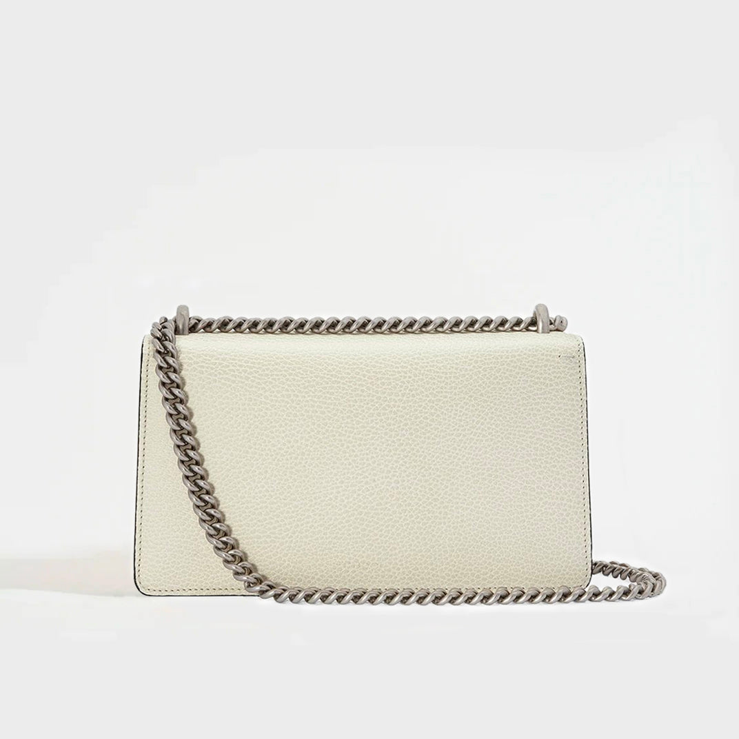 White Leather Dionysus Mini Chain Bag