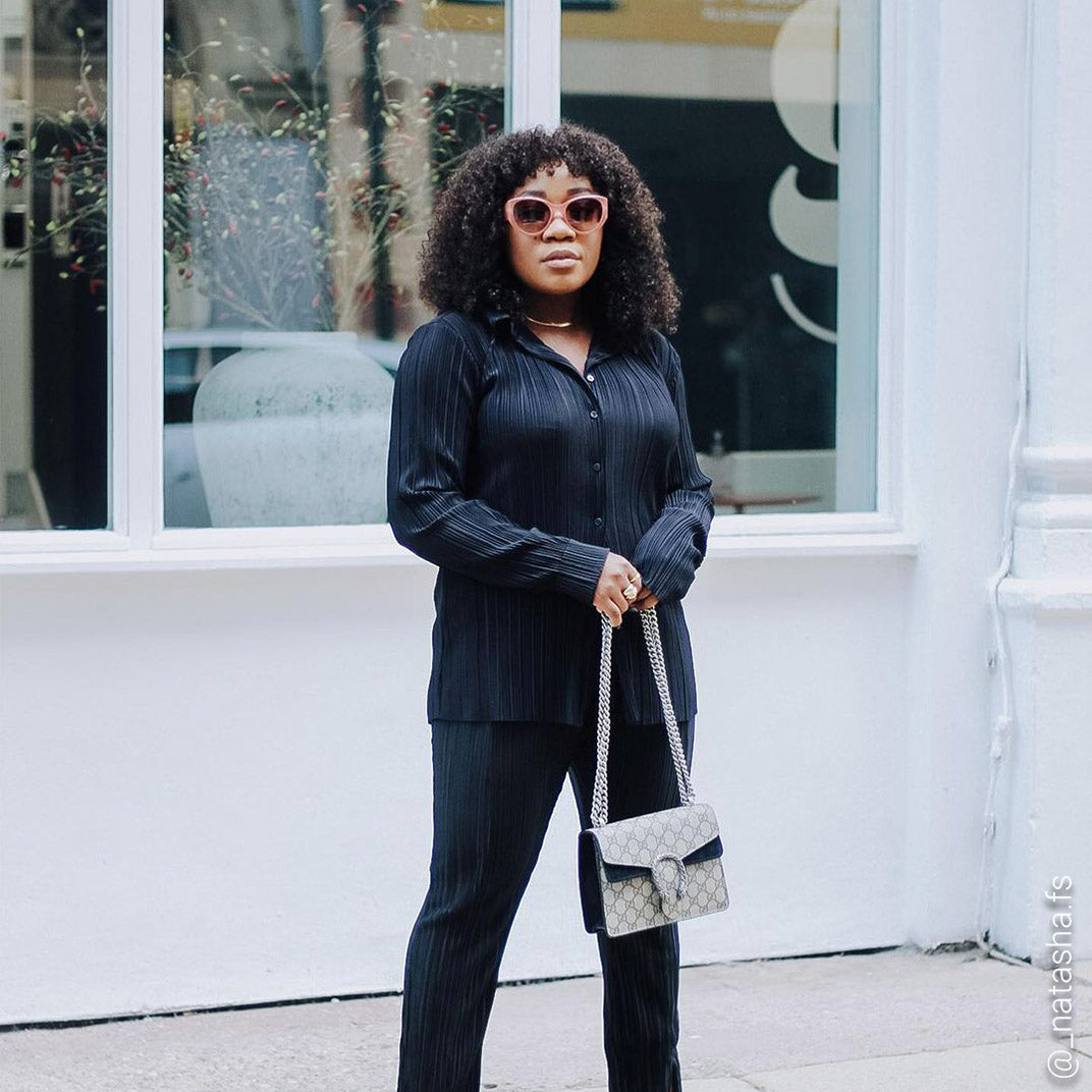 Dionysus GG Supreme Mini Bag With Suede Trim in Black