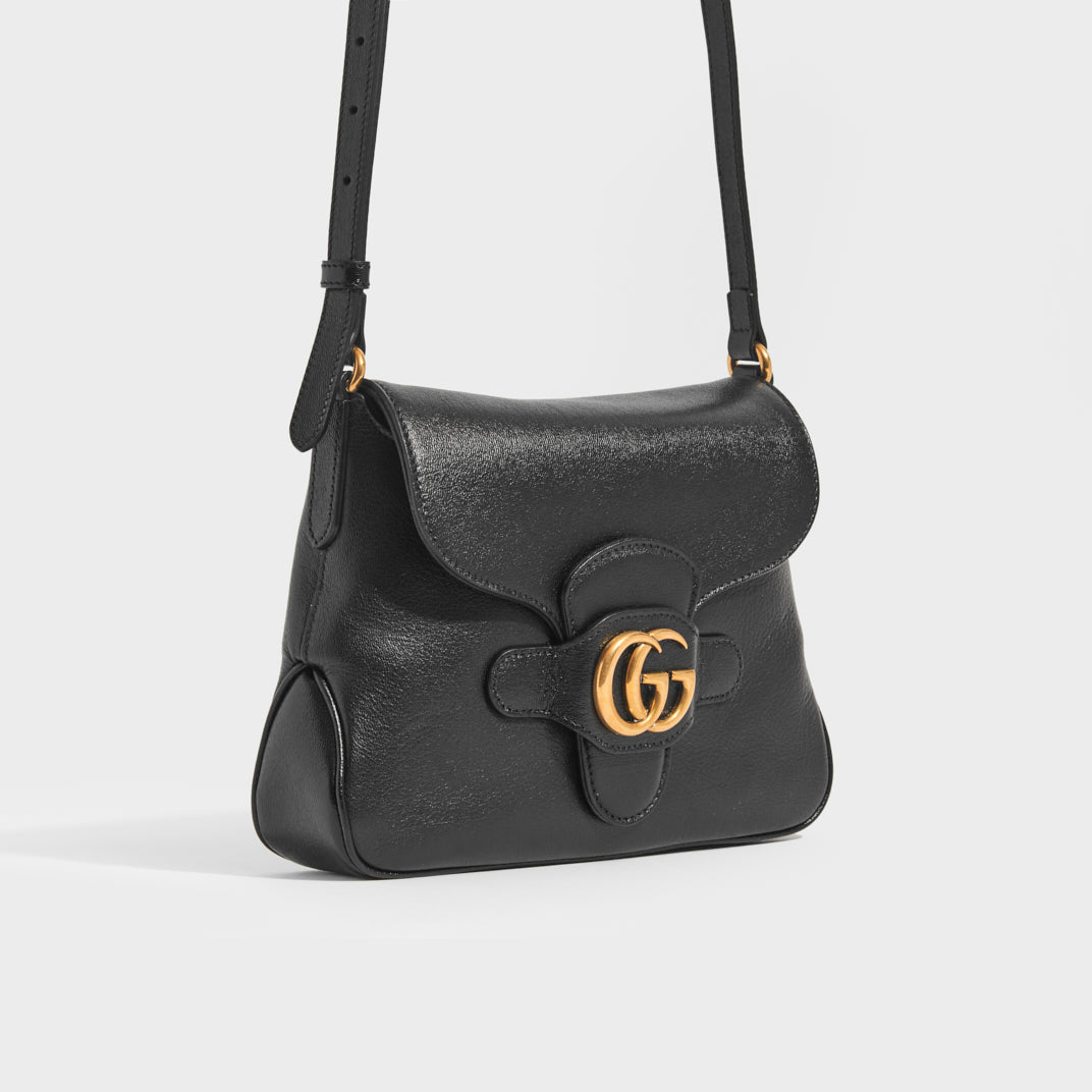 Gucci Black Icon GG Interlocking Small Crossbody Bag – Queen Bee