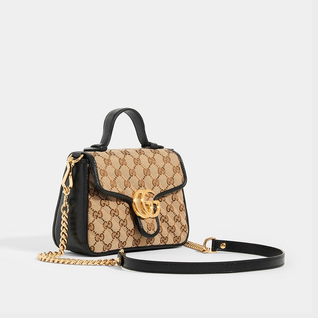 Gucci marmont mini sale top handle bag