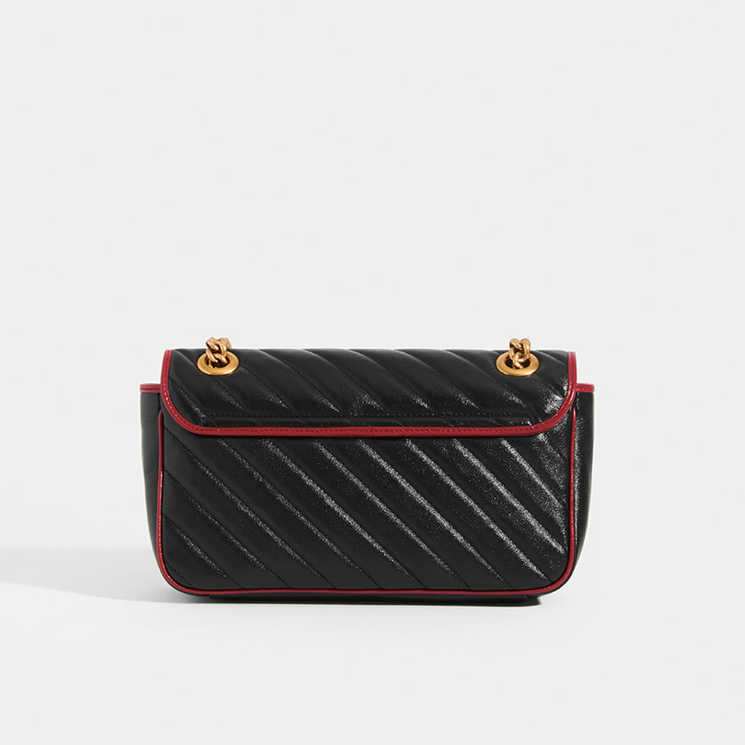 Gucci marmont black store red