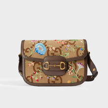 Load image into Gallery viewer, GUCCI Horsebit 1955 Jumbo GG Shoulder Bag in Camel and Ebony