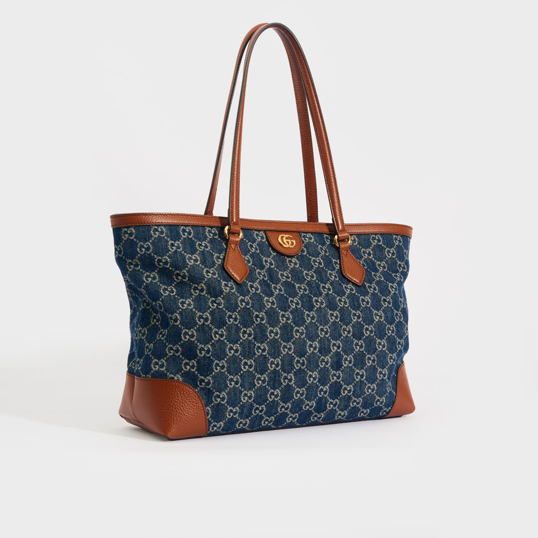 Blue best sale gucci tote