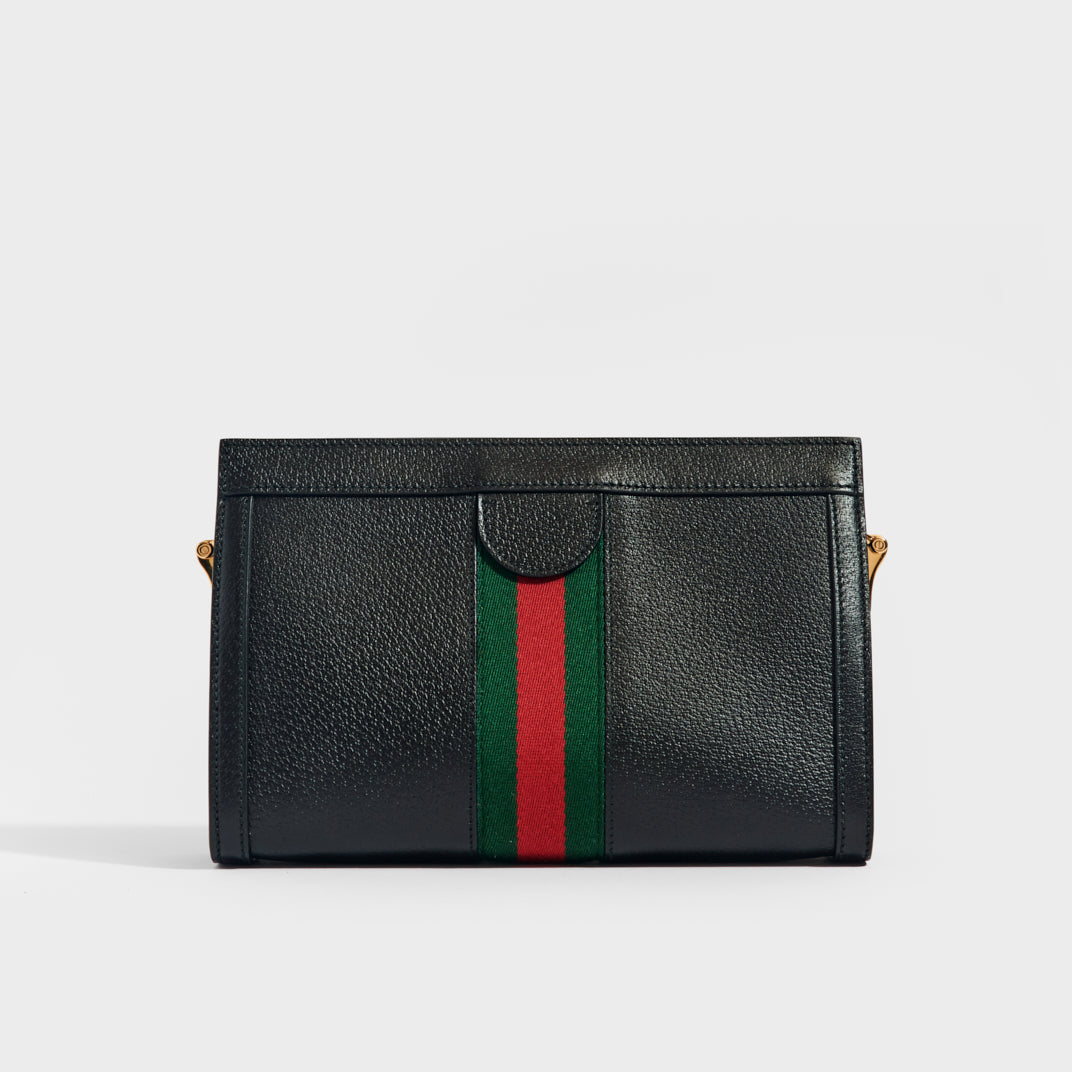 Black leather gucci crossbody sales