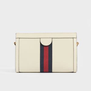 GUCCI Ophidia GG Small Shoulder Bag in White Leather [ReSale]