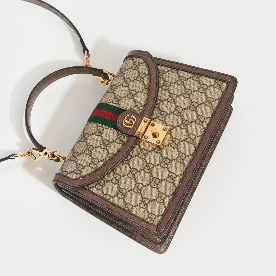 GUCCI Small Ophidia Gg Supreme Top Handle Bag