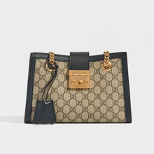 Load image into Gallery viewer, GUCCI Padlock Small GG Shoulder Bag in GG Supreme with Black Leather