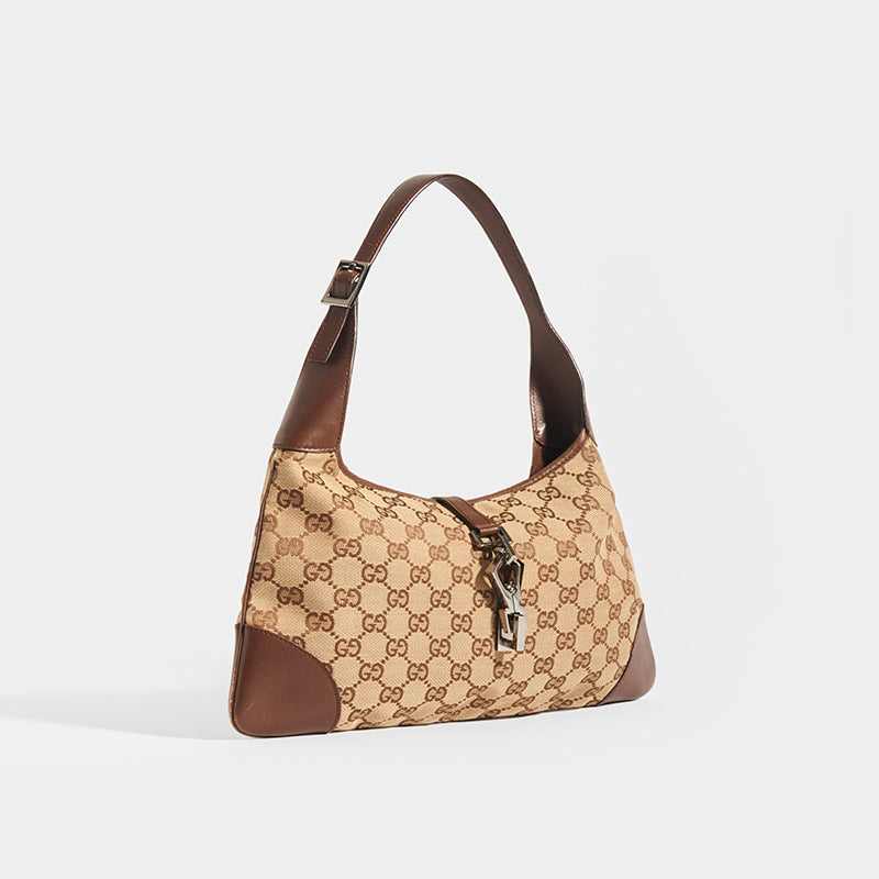 Gucci Vintage Jackie Monogram Hobo Bag