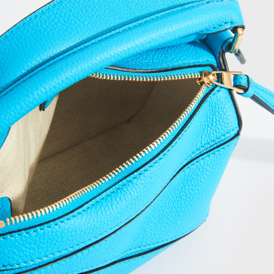 Puzzle Mini Leather Shoulder Bag in Blue