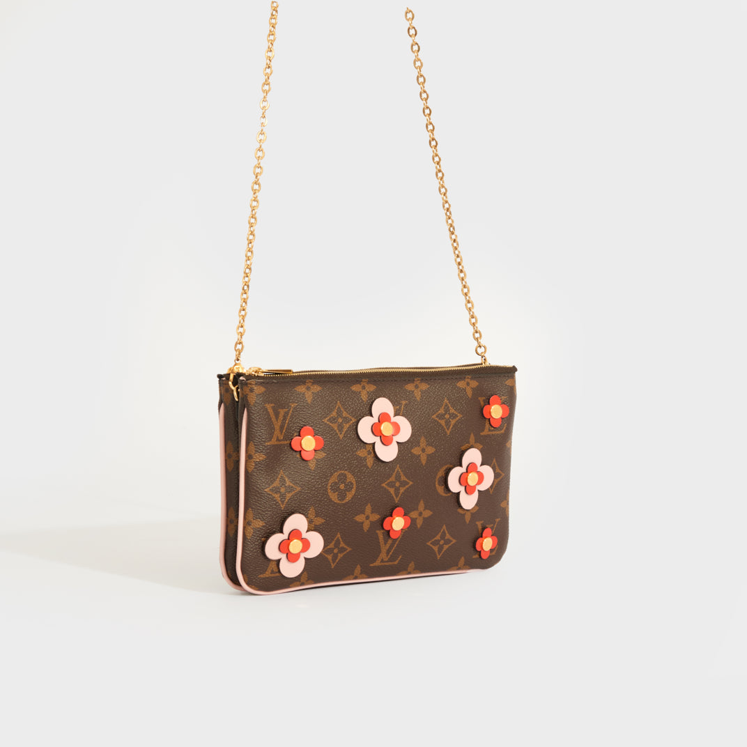 LOUIS VUITTON Blooming Flowers Pochette Monogram Canvas Chain Crossbod