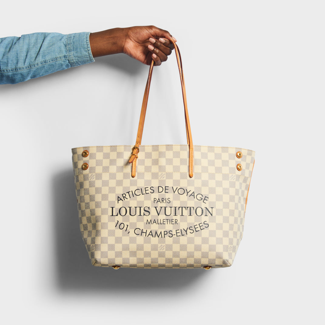 Louis Vuitton Neutrals, Pattern Print Damier Azur Neverfull mm