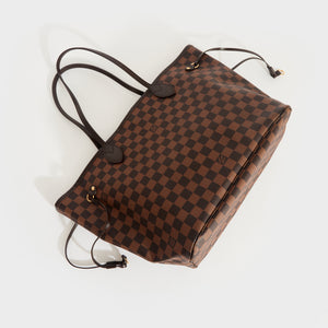 LOUIS VUITTON Neverfull MM Tote in Damier Ebene Canvas 2014