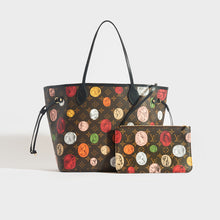 Load image into Gallery viewer, View of the LOUIS VUITTON x Fornasetti Neverfull MM Tote Bag with pouch